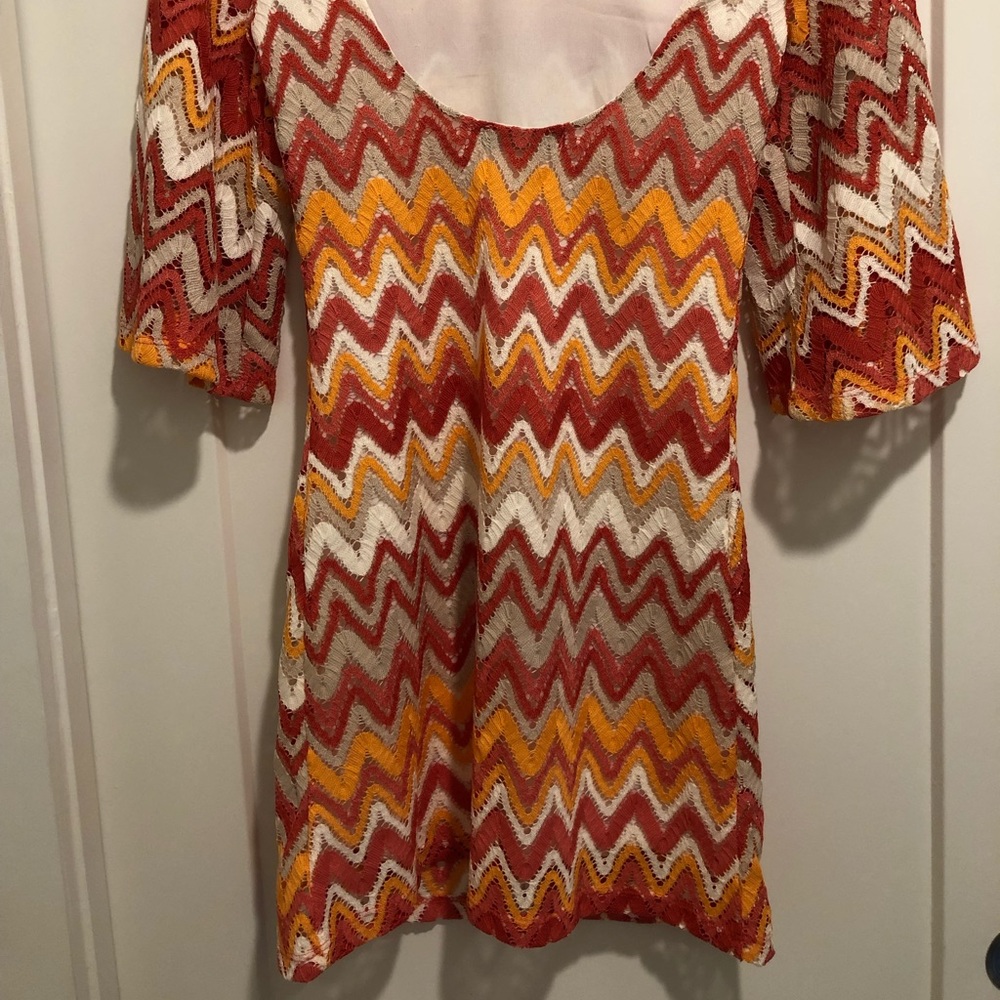 70’s Pattern Mini Dress - Picture 3 of 3